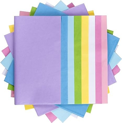 Multicolor Tissue Paper Bulk Gift Wrapping Tissue Paper Decorative Art Rainbow Tissue Paper