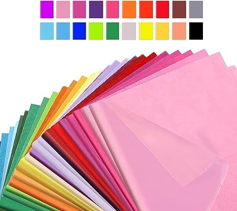 Multicolor Tissue Paper Bulk Gift Wrapping Tissue Paper Decorative Art Rainbow Tissue Paper