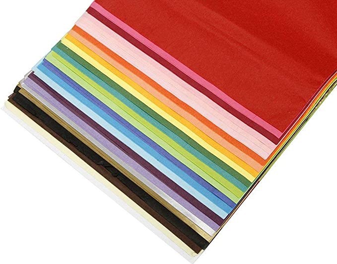Multicolor Tissue Paper Bulk Gift Wrapping Tissue Paper Decorative Art Rainbow Tissue Paper
