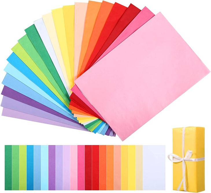 Multicolor Tissue Paper Bulk Gift Wrapping Tissue Paper Decorative Art Rainbow Tissue Paper